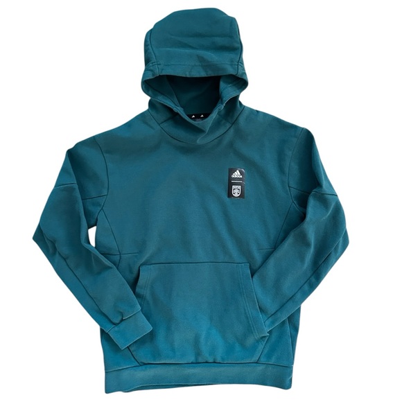 Adidas Hoodie Austin FC Men's Small Teal Player Travel Sports Pullover - Picture 3 of 8